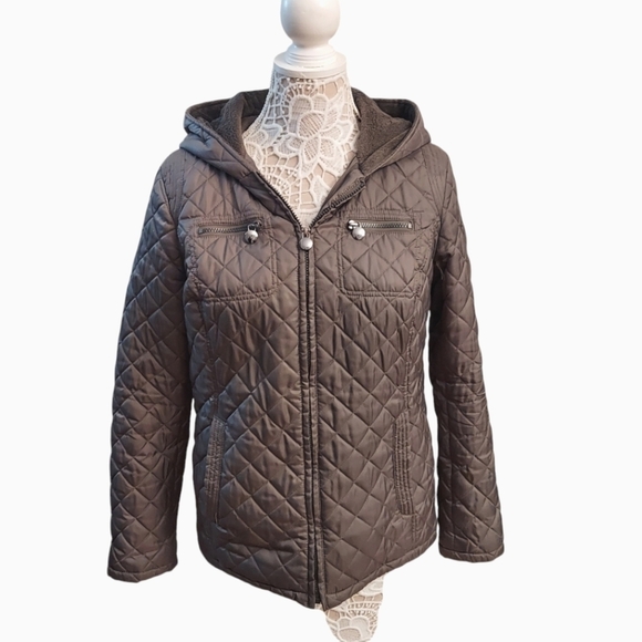 METAPHOR Hooded Zippered Puff Jacket - Picture 1 of 16